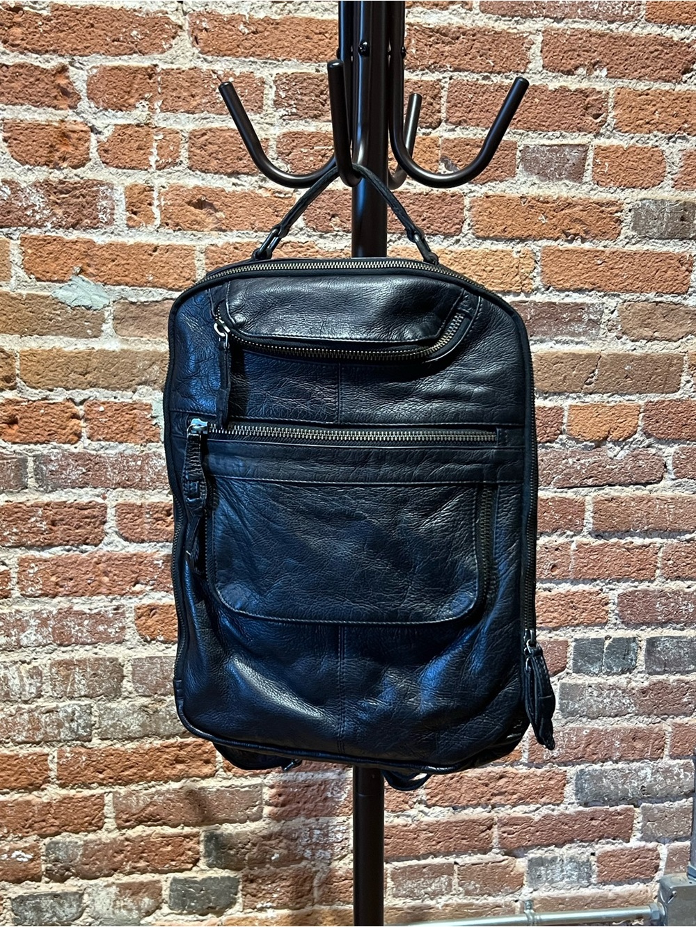 Kimchi Blue Black Genuine Leather Backpack Urban Outfitters